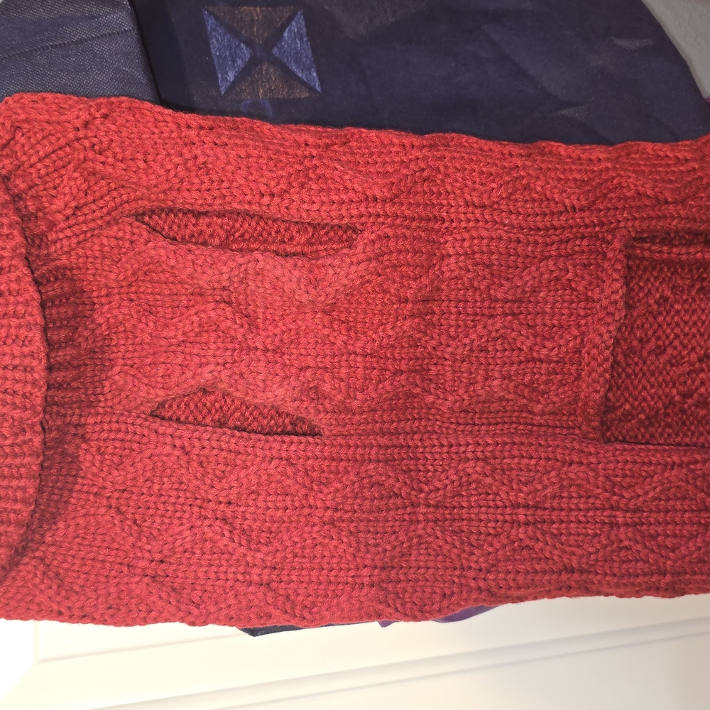 Red Knit Sweater For Dog